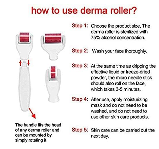 مجموعة ديرما رولر 4 في 1 للعناية بالبشرة مقاس 0.50 مل