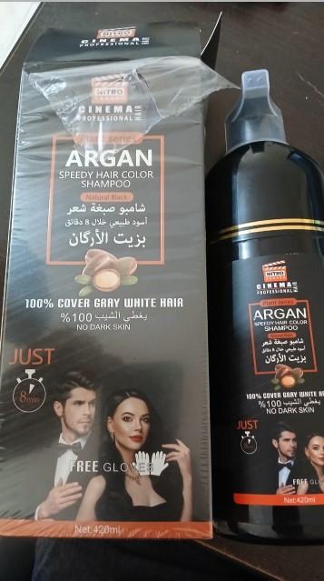 نيترو كندا شامبو صبغة شعر السريعة بزيت الارجان اسود طبيعي