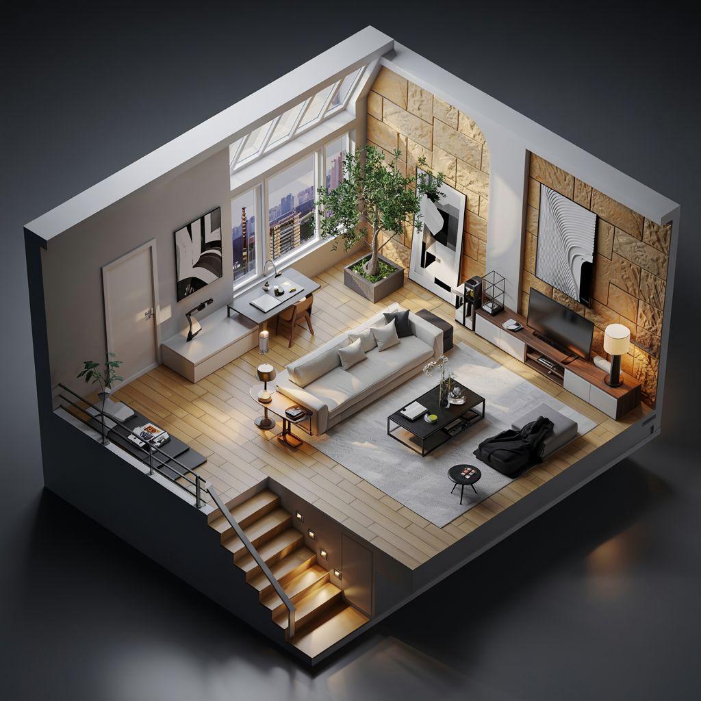 تصميم داخلي ثلاثي الأبعاد